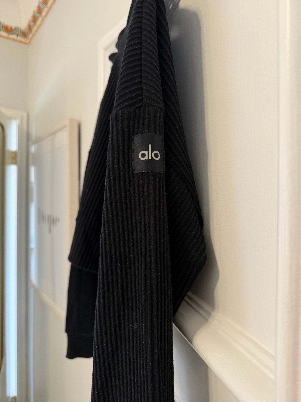 Alo yoga Cropped Ribbed Hoodie - Women Tops - Picture 2 of 2